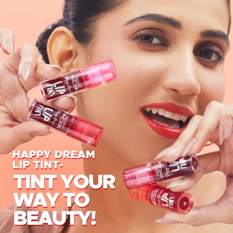 Hilary Rhoda Happy Dream Lip Tint | Hydrating Formula | Infused with Hyaluronic Acid | Cruelty-Free & Glossy Finish | Non-Sticky Formula - 3.7g (Mauve Delight- Shade 03) thumbnail 4